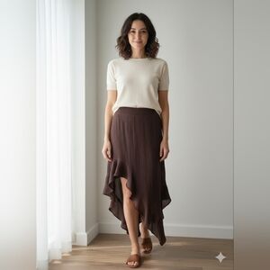 Bwear Chocolate Asymmetrical Skirt